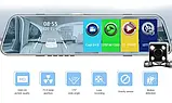 DVR C11 metal дзеркало з двома камерами, Реєстратор в машину, Автореєстратор, фото 9
