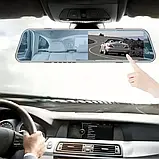 DVR C11 metal дзеркало з двома камерами, Реєстратор в машину, Автореєстратор, фото 10