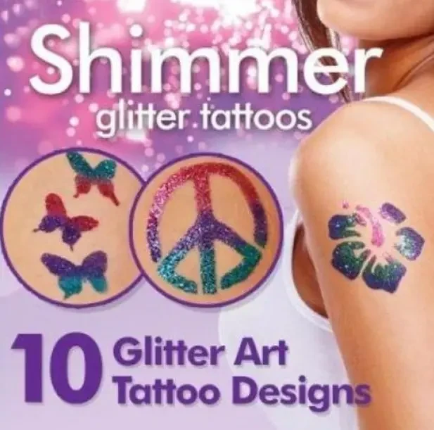 Набор для временного глиттер-тату Shimmer Glitter Tattoo | Временные тату для детей - фото 5 - id-p1376520948