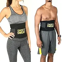 Пояс для схуднення SIZE XL з компресією Sweet Sweat Waist Trimmer Belt, Жироспалювальний пояс, фото 3