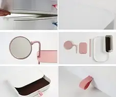 Косметик бокс Cosmetic rack with mirror White, Органайзер для косметики, фото 4