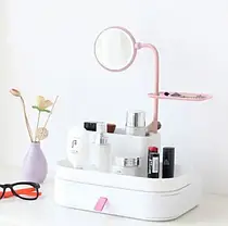 Косметик бокс Cosmetic rack with mirror White, Органайзер для косметики, фото 6