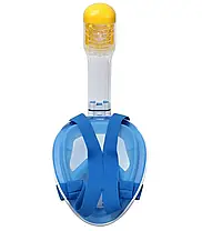 Підводна маска СИНЯ S/M, Маска для підводного плавання EasyBreath, Маска для снорклінгу, Маска для снорклінгу, фото 3
