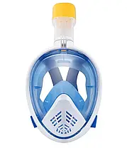 Підводна маска СИНЯ S/M, Маска для підводного плавання EasyBreath, Маска для снорклінгу, Маска для снорклінгу, фото 4
