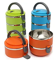 Переносна ємність для зберігання продуктів Lunch Box Three Layers (три контейнери), Ланчбокс для їжі, фото 6