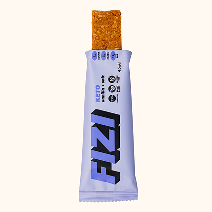 Протеїнові батончики Fizi KETO 45 g Vanilla-Salt, фото 1