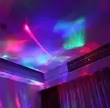 Лампа на підставці квітка, що обертається RGB RHD-66 RD-5026, Нічник світло музика на пульті, фото 4