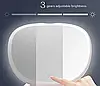 Органайзер для косметики 4 секції з LED дзеркалом (Рожевий), Косметичний органайзер, Кейс для косметики, фото 9