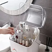 Органайзер для косметики 2 секції (c білою ручкою), Підставка для зберігання косметики, фото 3