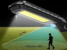 Ліхтар-прожектор на сонячній батареї з датчиком руху Solar Induction street lamp BK-98 Т100, фото 6