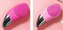 Щітка-масажер Sonic Facial Brush BR-020 Pink, Електрична силіконова щітка для чищення обличчя, фото 5