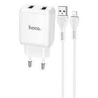 СЗУ HOCO N7 (2USB/2,1A) + USB - Lightning TOS