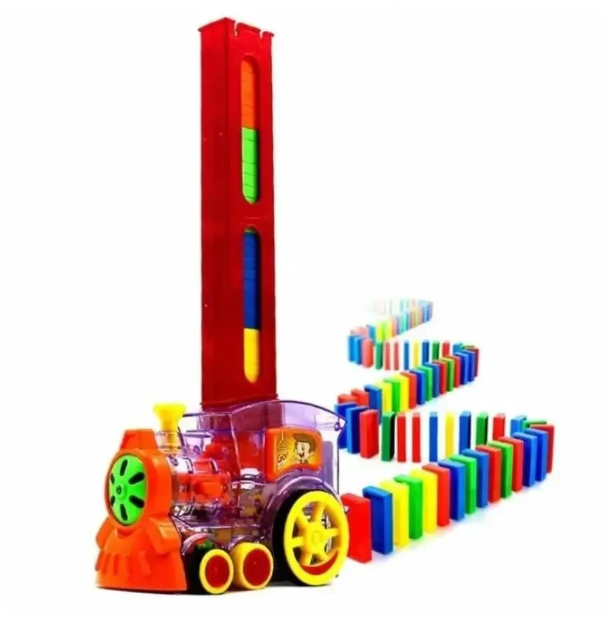 Набор игрушек поезд домино, DOMINO Happy Truck sciries COLORS 100 деталей | Развивающая игрушка - фото 4 - id-p1566524216