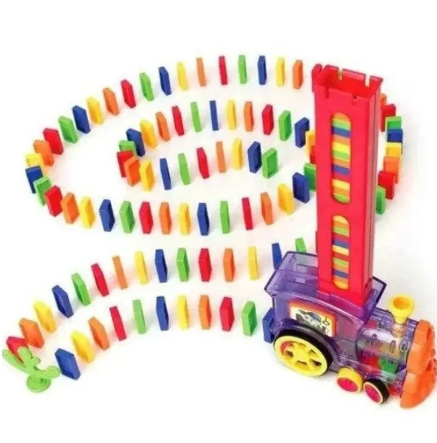 Набор игрушек поезд домино, DOMINO Happy Truck sciries COLORS 100 деталей | Развивающая игрушка - фото 10 - id-p1566524216
