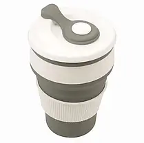 Складна силіконова чашка з кришкою Collapsible, Термокружка, Склянка складна, Склянка складна, фото 5