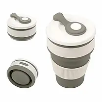 Складна силіконова чашка з кришкою Collapsible, Термокружка, Склянка складна, Склянка складна, фото 6