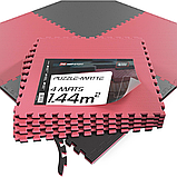 Мат-пазл Hop-Sport EVA 2см HS-A020PM - 4 частин червоно-чорний, фото 10