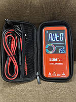 Цифровой смарт мультиметр (тестер) красный BSIDE S11 (встроенный аккумулятор) с фонариком