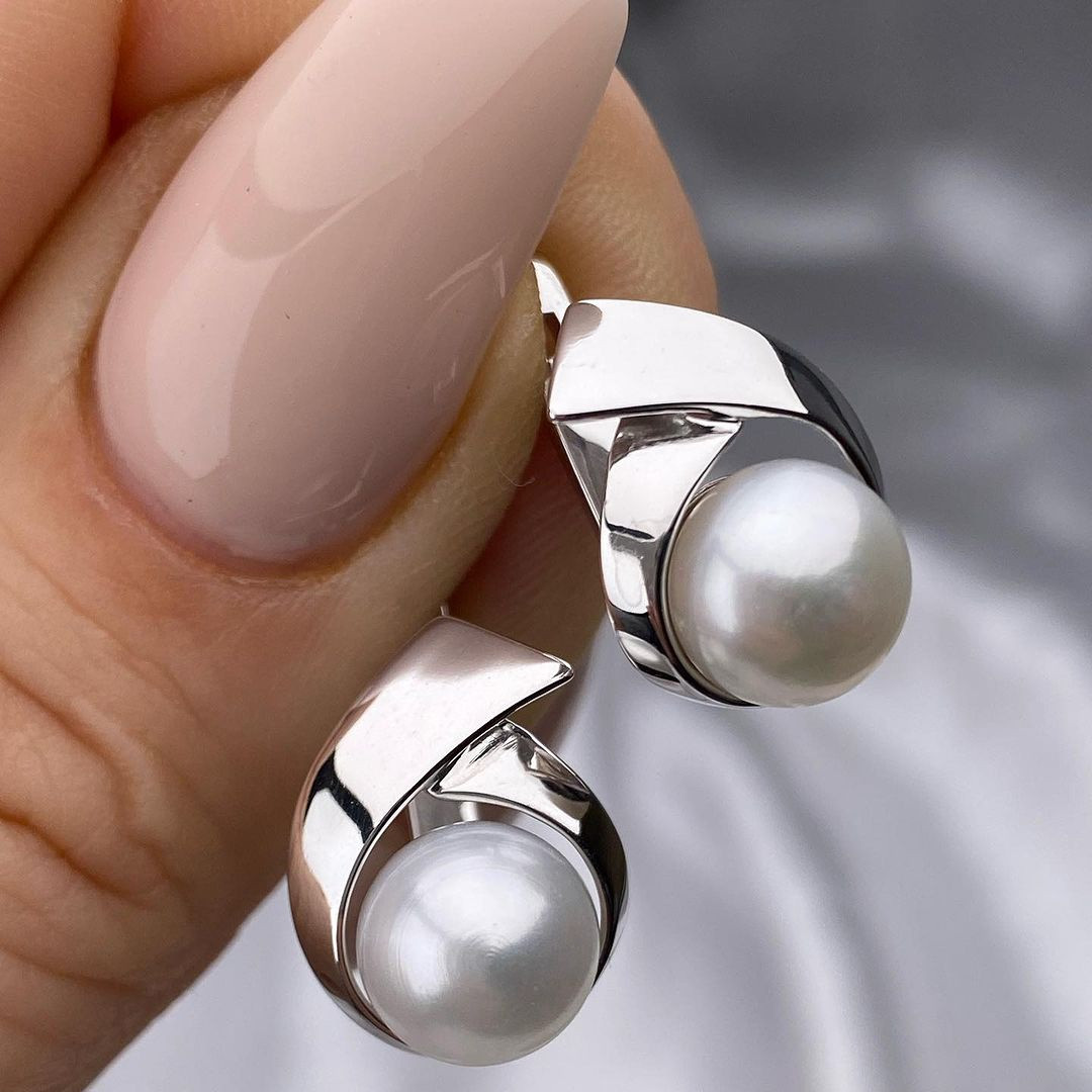 Срібні сережки Перлинка