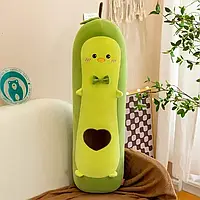 Мягкая игрушка подушка-обнимашка длинный зеленый Авокадо, 110 см