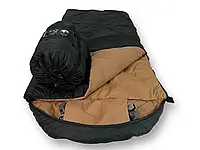 Армейский спальный мешок 100см (до -2) Спальник туристический для похода и рыбалки, черный