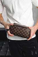 Клатч Louis Vuitton коричневая клетка коричневая клетка TOS