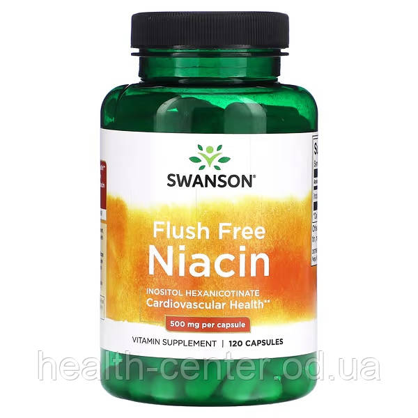 Ніацин No Flush 500 мг 120 капс  Swanson США