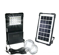 Солнечная зарядная станция GD-Times GD-07A 30W + 2 лампы + Power Bank + solar + USB зарядка (2 режима) e11p10
