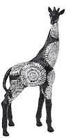 Декоративная фигура "Жираф" 19х9.5х41см полистоун, черный с серебром TOS