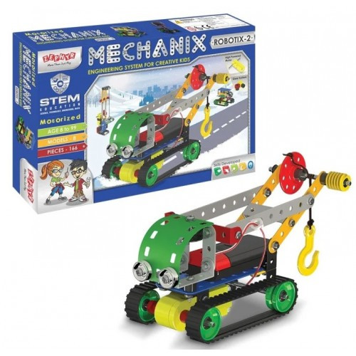 Конструктор металевий з електромотором ROBOTIX №2 01063 (166 елм./8 моделей) Zephyr