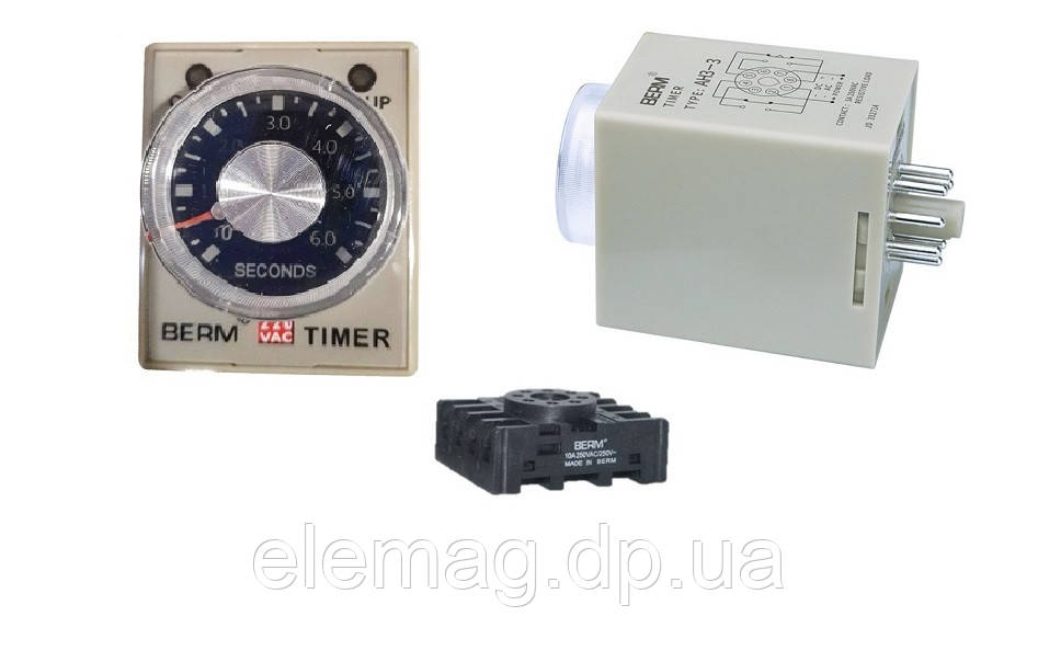 6 секунди Реле часу Berme AH3-3 220V