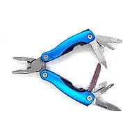 Нож-плоскогубцы с набором инструментов синий (9 в1)(7х3,5х2 см)