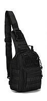 Тактическая мужская сумка, рюкзак через плечо, рюкзак тактический, черная TOS