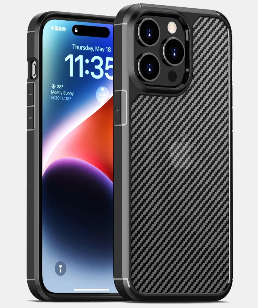 Ударостійкий карбоновий чохол iPaky для iPhone 15 Pro Max