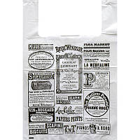 Пакет полиэтиленовый майка с рисунками Газетка в упаковке 100 штук