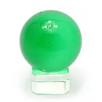 Шар хрустальный на подставке зеленый (4 см)