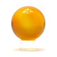 Шар хрустальный на подставке оранжевый (6 см)