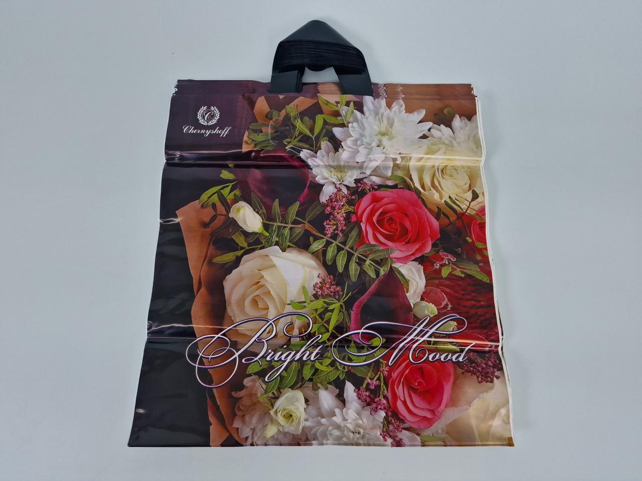 Пакет із петльовою ручкою 40*42 "Букет квітів Репако (25 шт.)