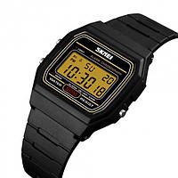 Спортивные электронные часы Skmei 1412 Черный с золотистым стильные наручные часы для мужчин