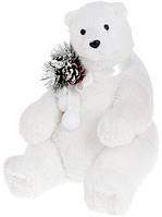 Декоративна іграшка "Білий Ведмедик" 34см TOS