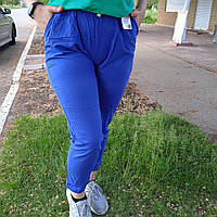 Женские брюки хлопок+лен"KENALIN" Art: 903 XL(44-46)Синие