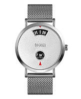 Мужские наручные часы Skmei 1489 Серебристые стильные наручные часы для мужчин