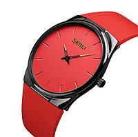 Наручний класичний годинник Skmei 1601S червоний