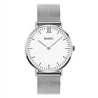 Кварцевые мужские часы Skmei 1181 Large серебристые стильные наручные часы для мужчин