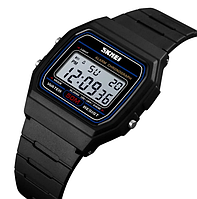 Спортивные электронные часы Skmei 1412 Black стильные наручные часы для мужчин