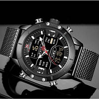 Мужские наручные часы Naviforce Tesla Black NF9153 стильные наручные часы для мужчин
