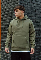 Худи мужская с капюшоном мужская теплая кофта Staff khaki basic fleece DBUY Худі чоловіча з капюшоном чоловіча