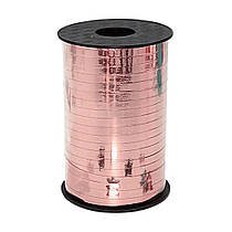 Стрічка для куль металізована рожеве золото 150 м Україна