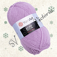 Акриловая фиолетовая пряжа YarnArt Elite (ярнарт элит) 3018 светло сиреневый