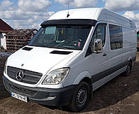 Козырек на лобовое стекло на раме V2 (черный глянец, 5мм) для Mercedes Sprinter 2006-2018 гг